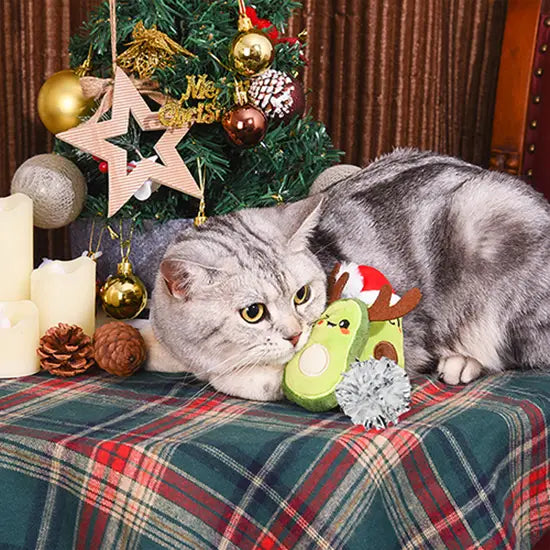 Christmas Avocado Cat Toys