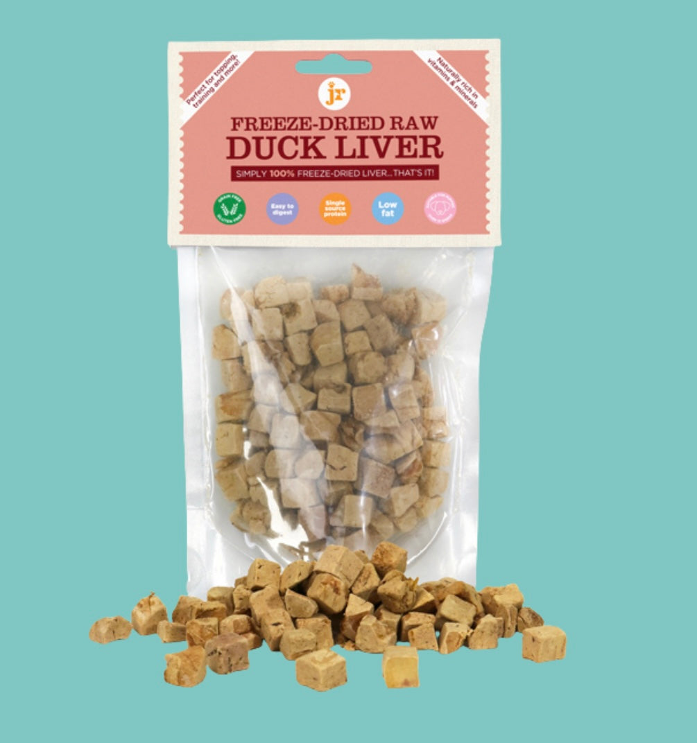 JR Freeze-Dried Duck Liver Treats - Natural Raw Dog & Cat Treat