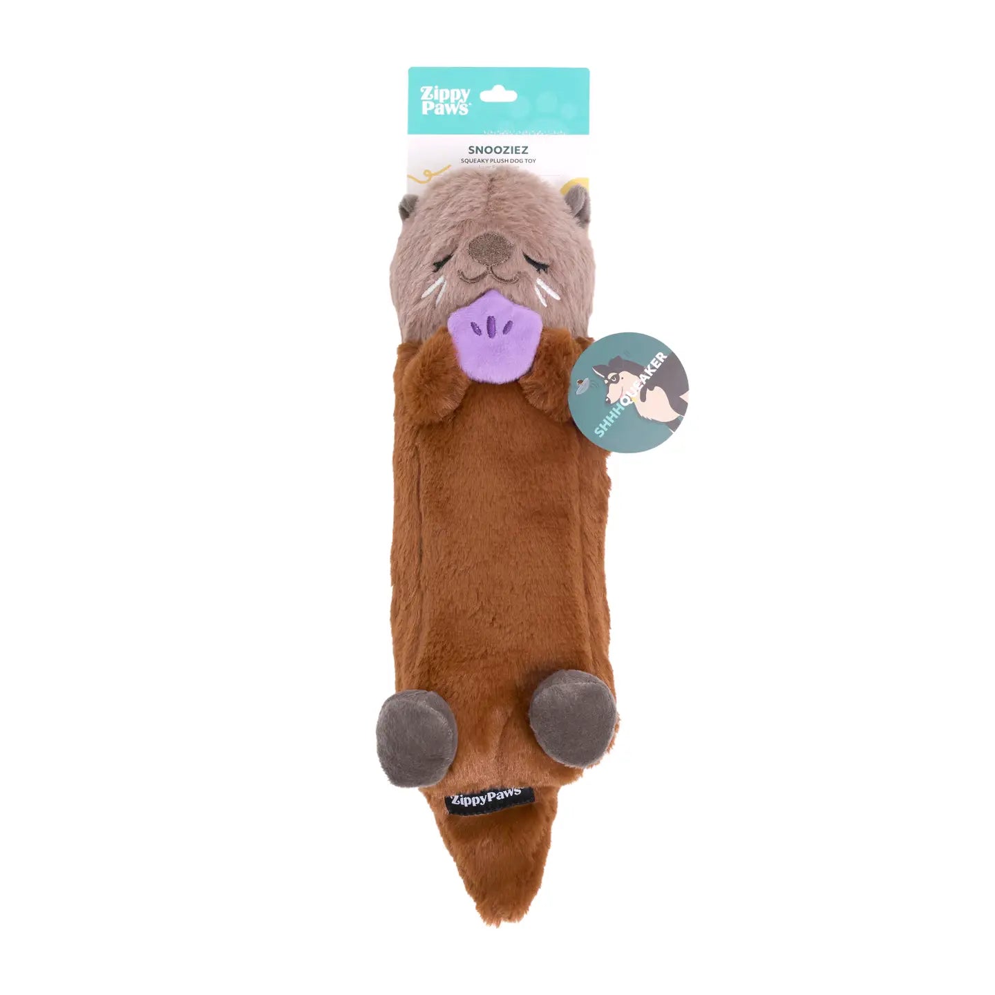 ZippyPaws Snooziez with Shhhqueaker - Otter