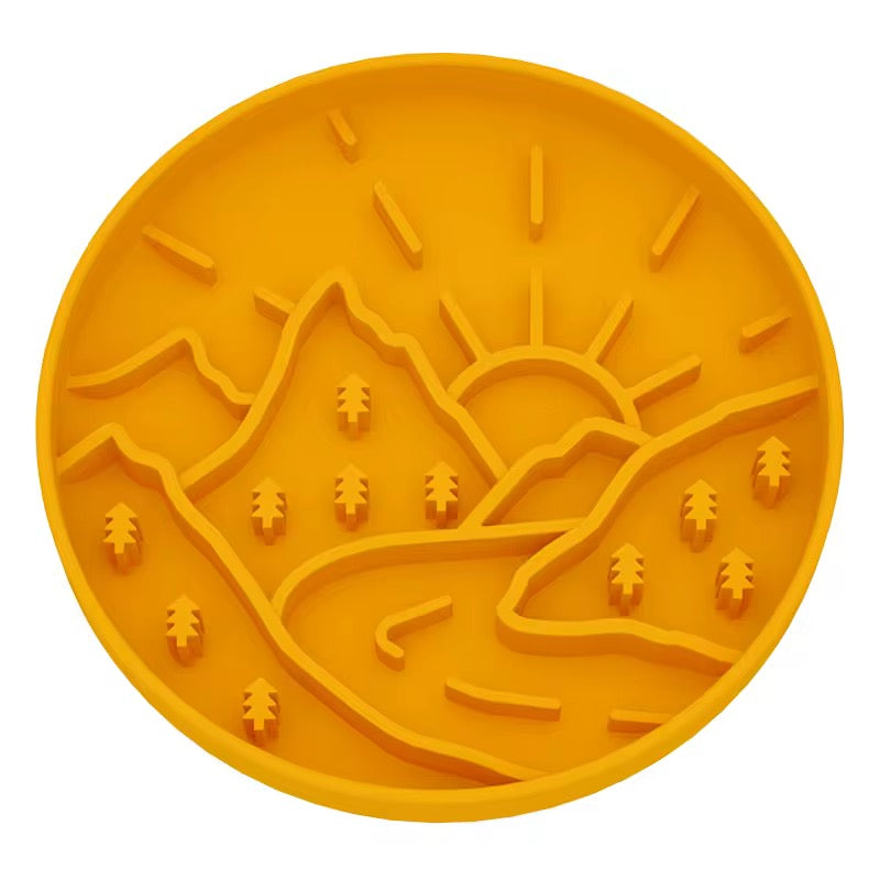 Yellow Mountain Licki Mat & Slow Feeder Enrichment For Dogs & Cats