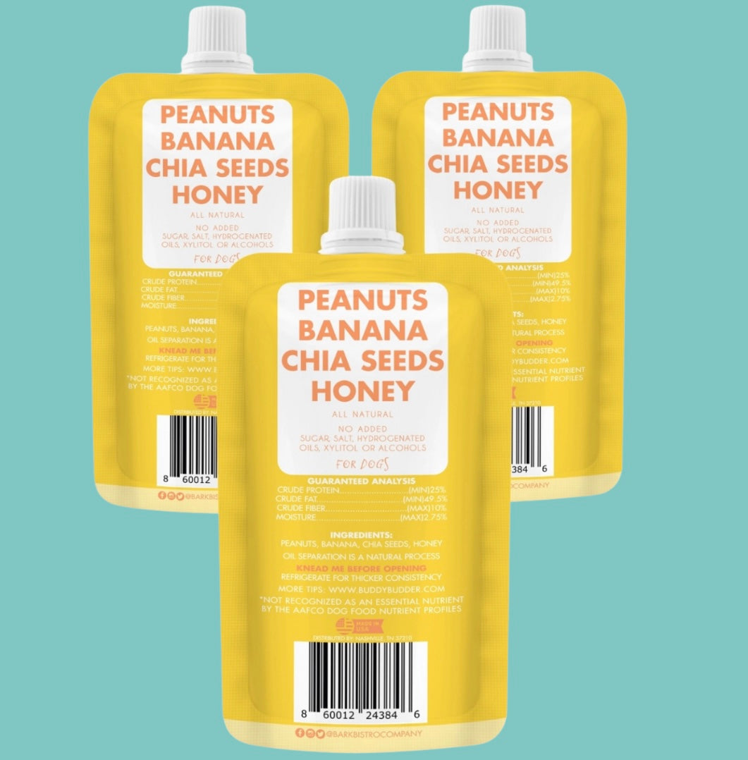 Bark Bistro Barking Banana Peanut Butter Squeeze Pouch 113g