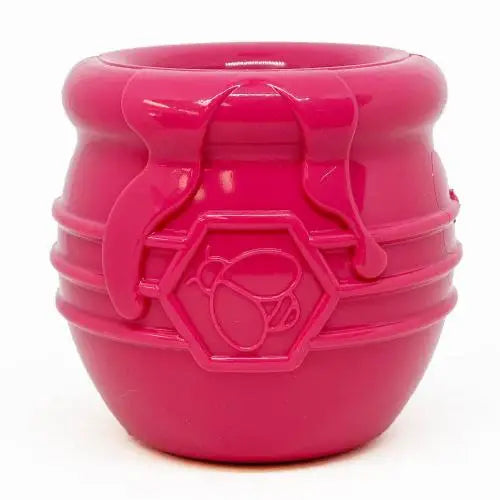SodaPup HoneyPot Yellow Dog Treat Dispenser & Slow Feeder Enrichment XL PINK