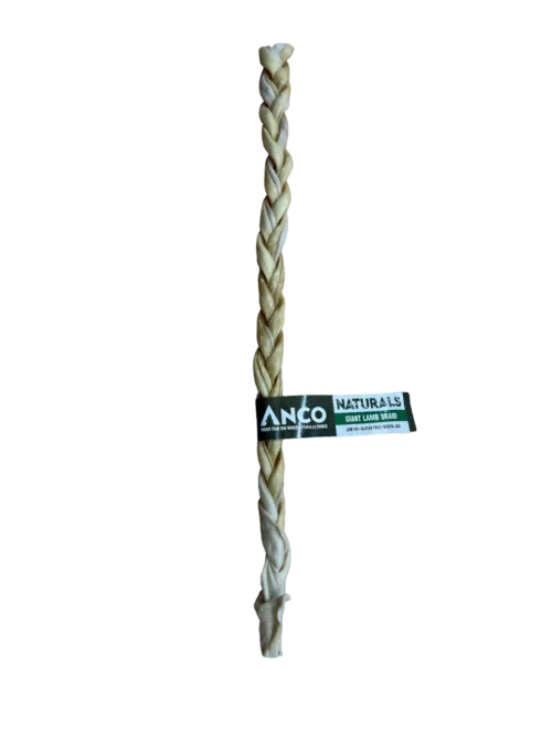 Giant Lamb Braid Dog Chew 50cm