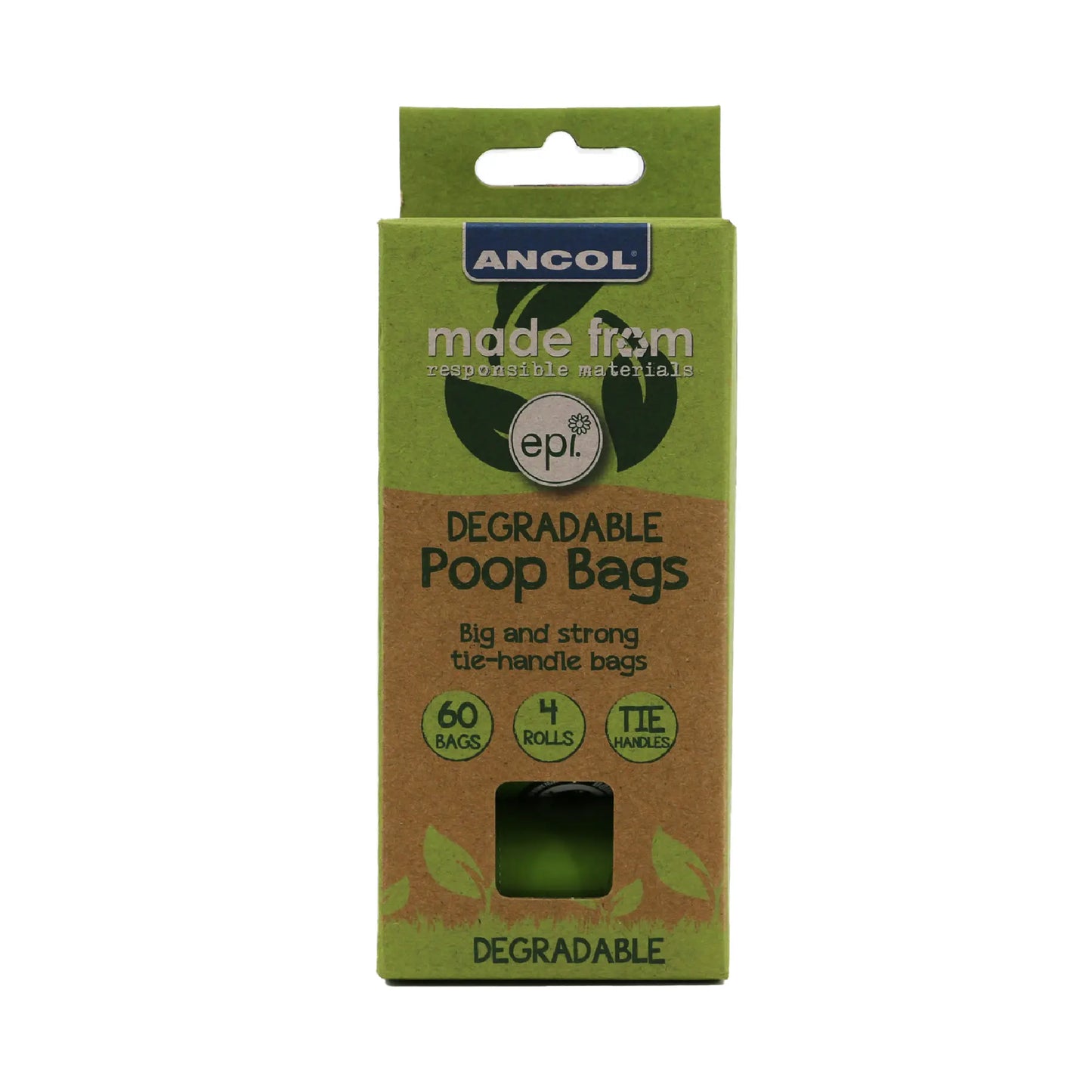 60 Tie Handle Degradable Dog Poo Bags