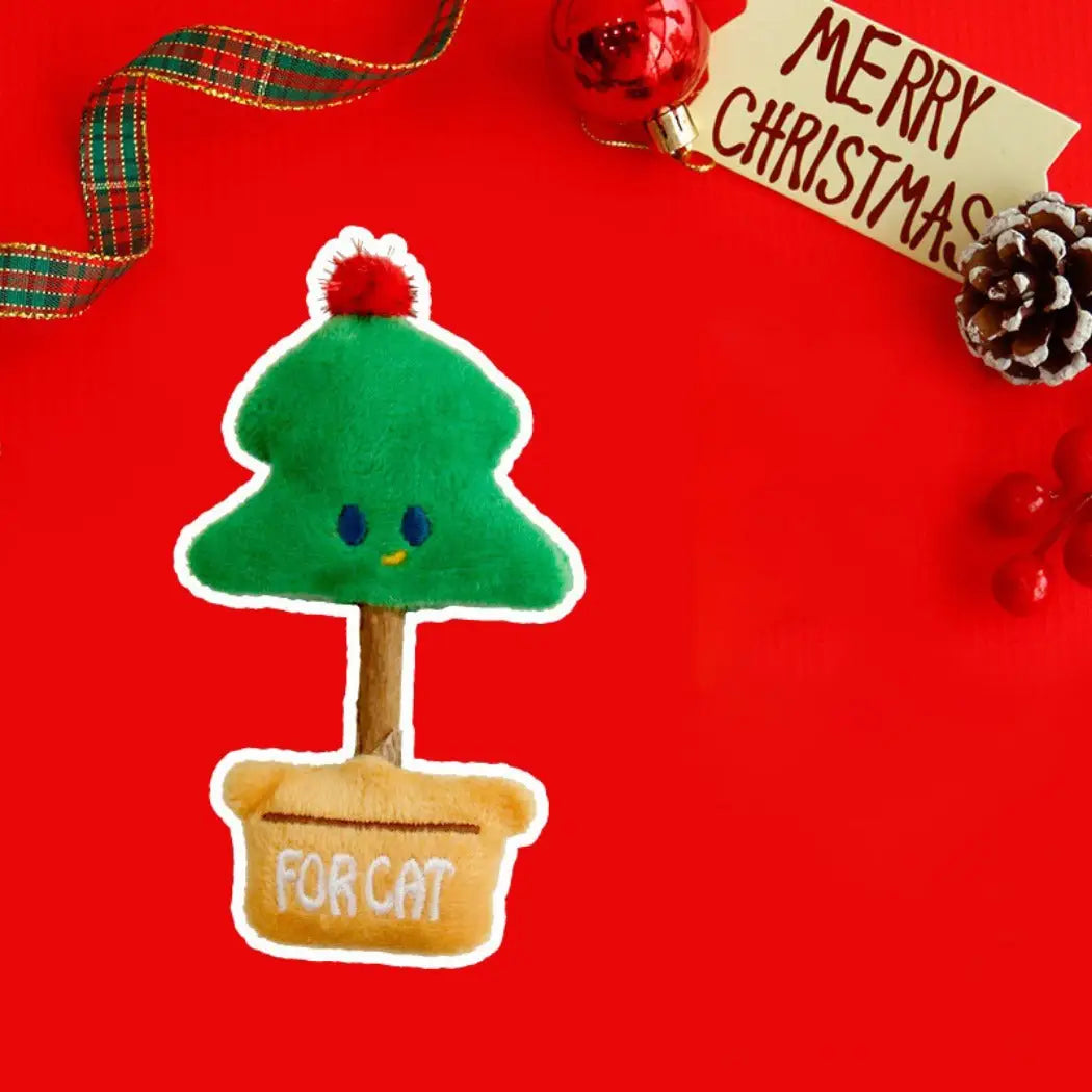 Christmas-themed silvervine stick toys For Cats