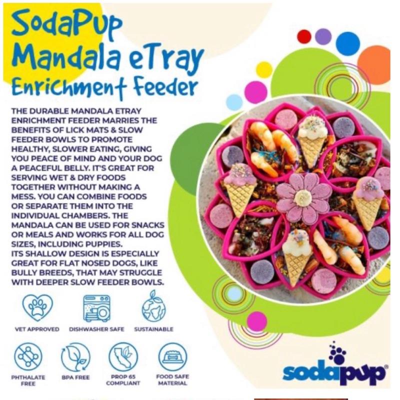 SodaPup Mandala Shallow Slow Feeder/Licki Tray