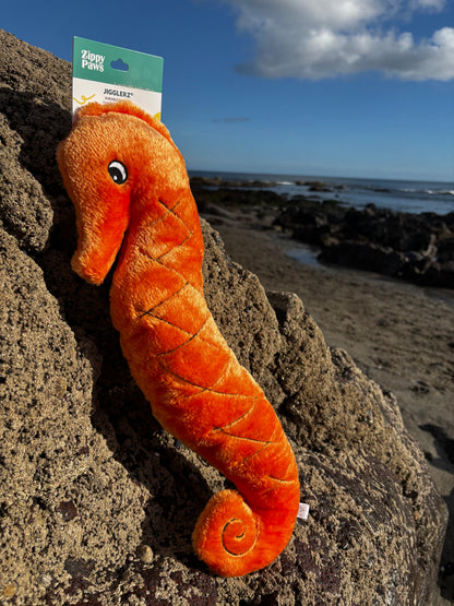 Zippy Paws Jigglerz - Giant Seahorse Squeaky Dog Toy