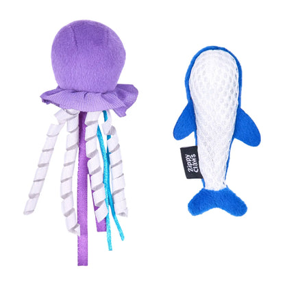 Zippyclaws Mesh Mate Jellyfish or Whale Catnip Cat Toy
