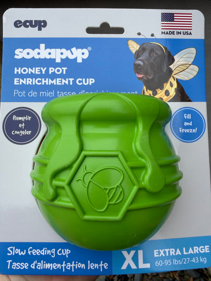 Limited Edition SodaPup XL HoneyPot Dog Treat Dispenser & Slow Feeder Enrichment