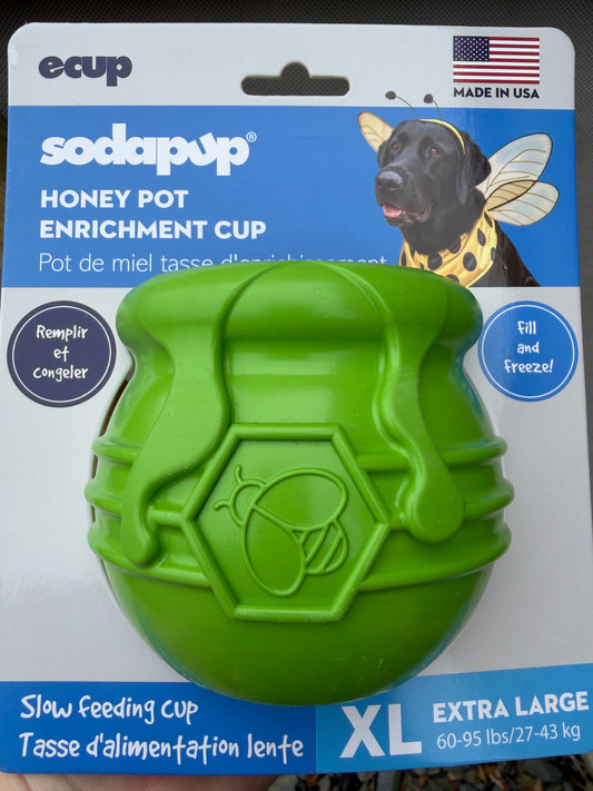 Limited Edition SodaPup XL HoneyPot Dog Treat Dispenser & Slow Feeder Enrichment