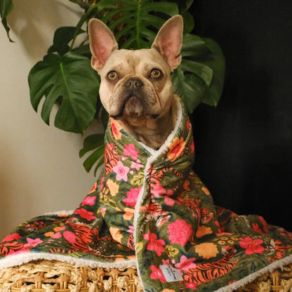 Paw Print Boutique Pet Fleece Blanket Tiger