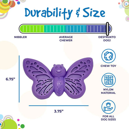 SodaPup Butterfly Nylon Dog Chew & Enrichment Toy