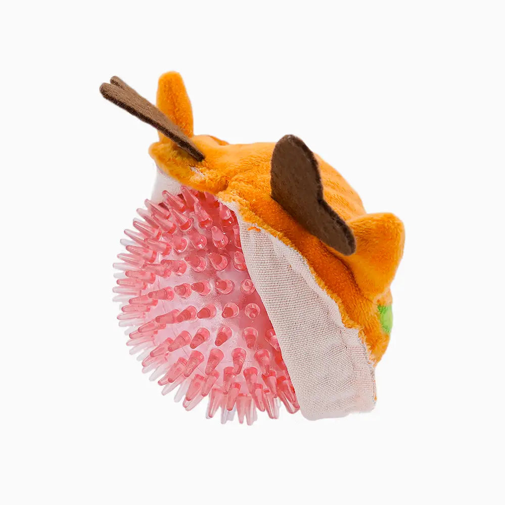 Christmas Reindeer Squeaky Ball Dog Toy