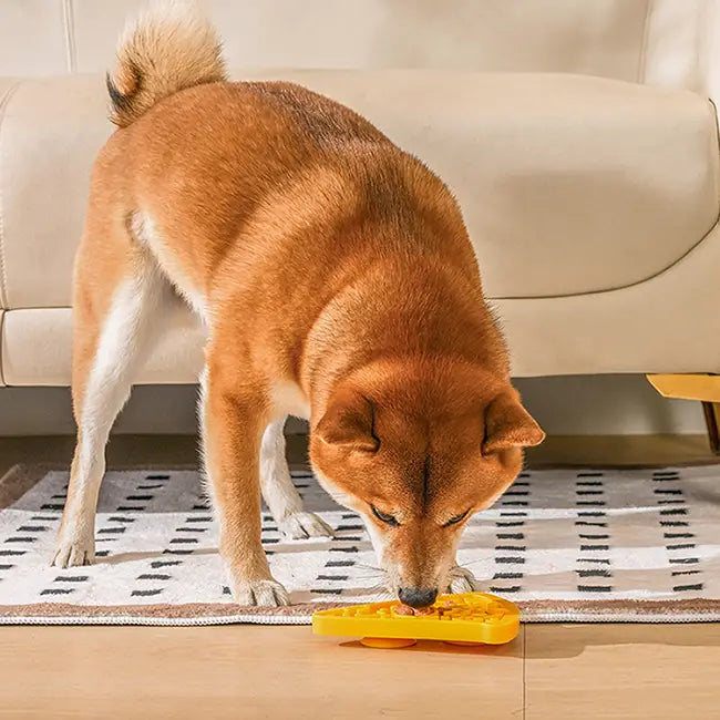 Hugsmart Pet - Dog Bowl Pet Lick Mat | Pizza Slow Feeder