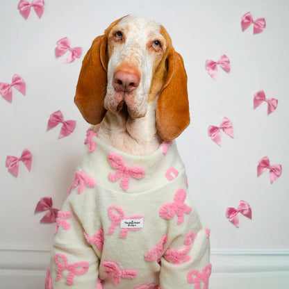 Paw Print Boutique Dog Fleece Pink Bow