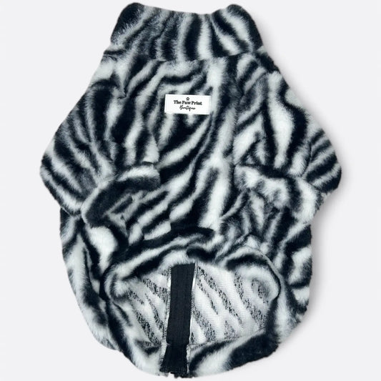 Paw Print Boutique Dog Fleece Zebra Print