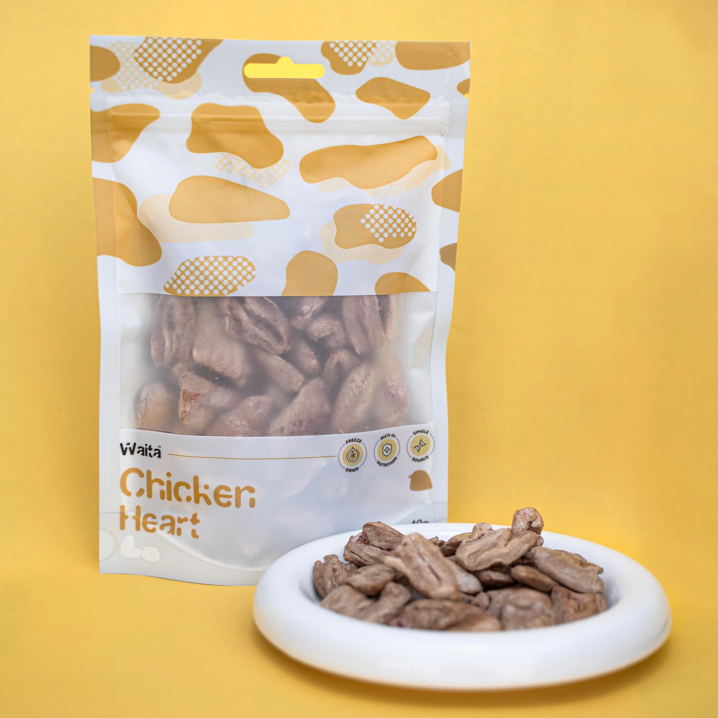 Waita Freeze Dried Chicken Heart 40g For Cats & Dogs