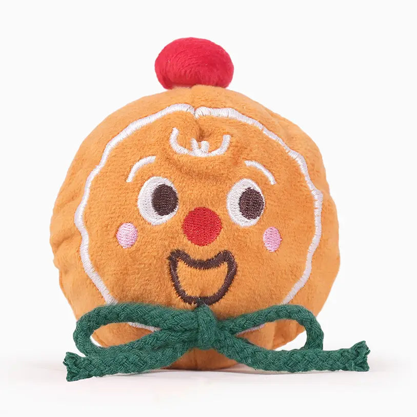 Gingerbread Man Christmas Dog Ball Toy