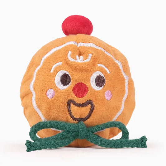 Gingerbread Man Christmas Dog Ball Toy