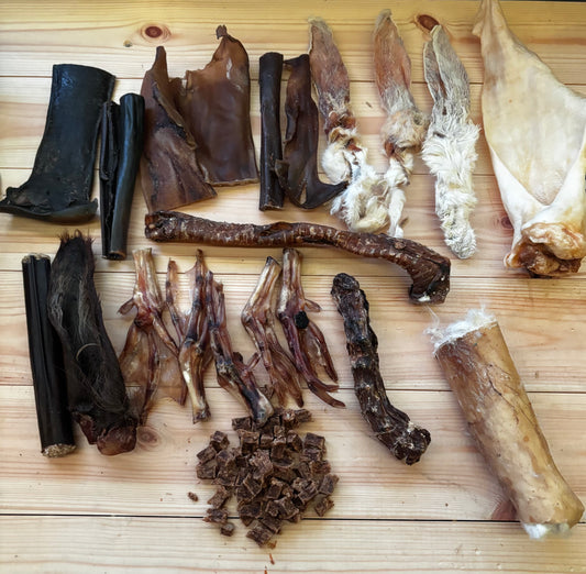 Chicken, Fish & Beef Free Box 22 Dog Treat Bundle