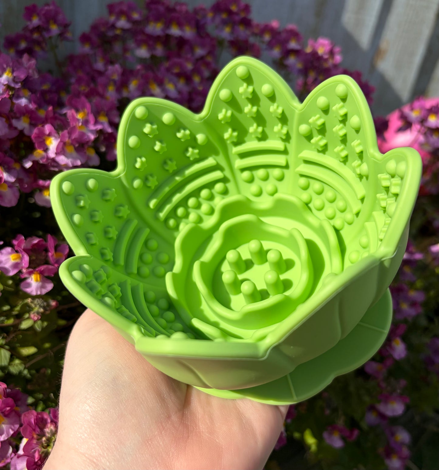 Green Lotus Dog Enrichment Slow Feeder & Licki Bowl