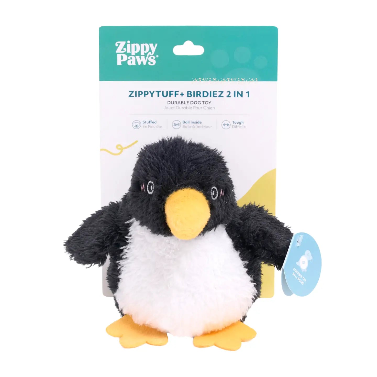 Zippytuff+ 2-in-1 Birdiez Penguin Dog Toy