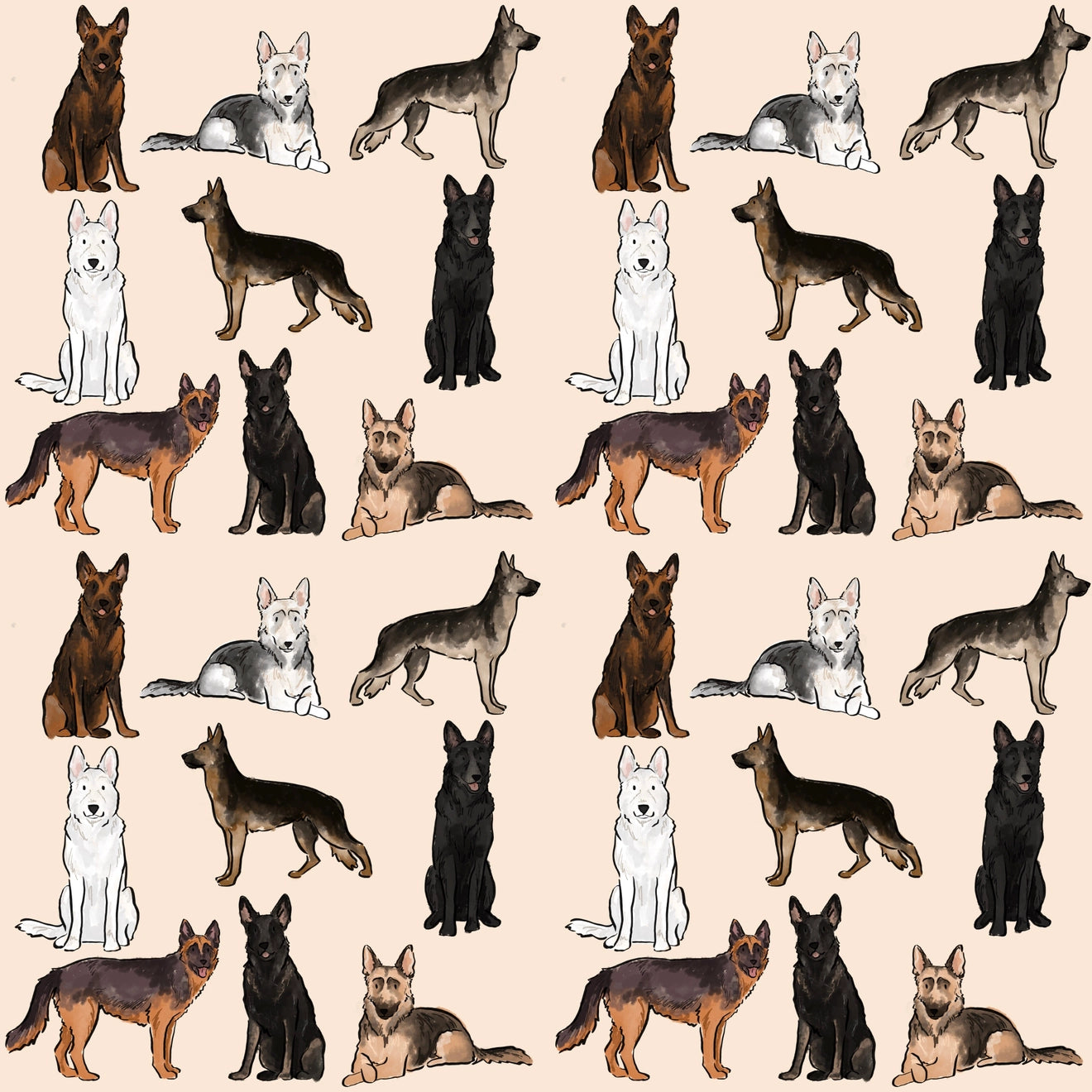 Paw Print Boutique Breed Design Dog Fleece Blankets
