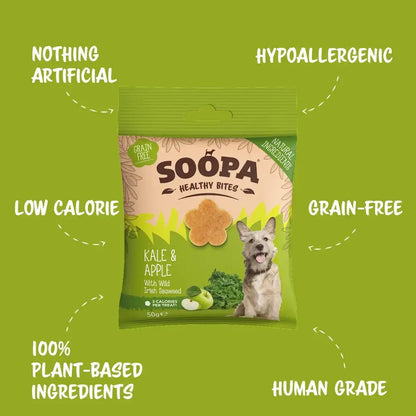 Soopa Kale & Apple Dog Treats 50g