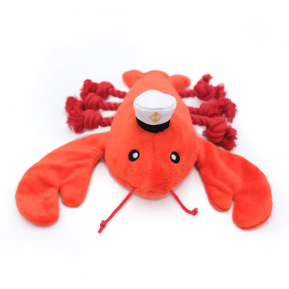 ZippyPaws Luca Lobster - Squeaker & Crinkle Playful Pal Dog Toy