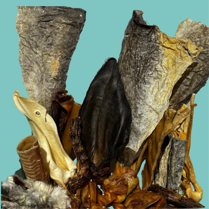 40 Item Crunch Box Natural Dried Dog Chews & Treat Selection