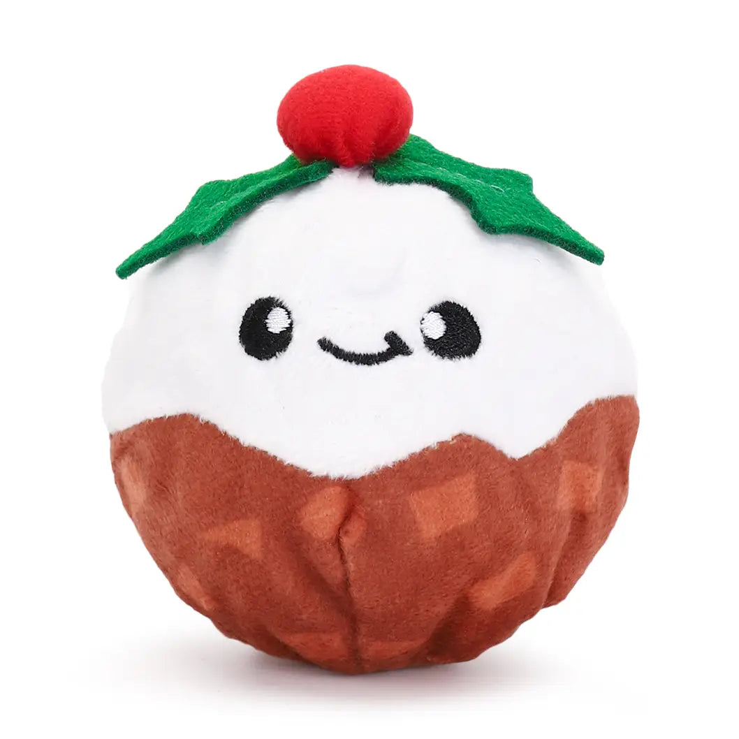 Christmas Pudding Squeaky Ball Dog Toy