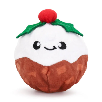 Christmas Pudding Squeaky Ball Dog Toy