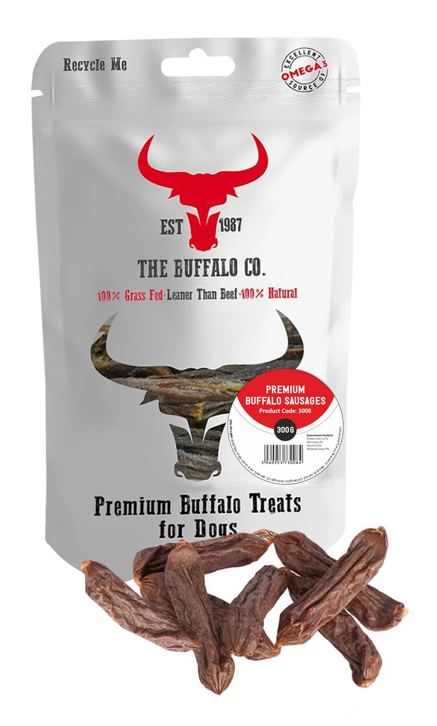 Buffalo Sausages Dog Treats 300g
