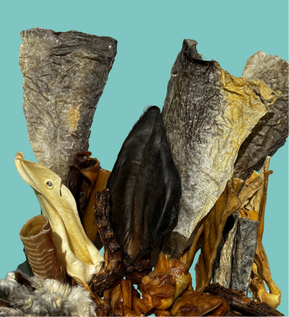 40 Item Crunch Box Natural Dried Dog Chews & Treat Selection