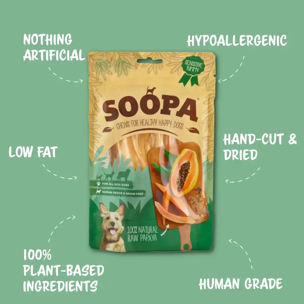 Soopa Natural Papaya Dog Chews 85g