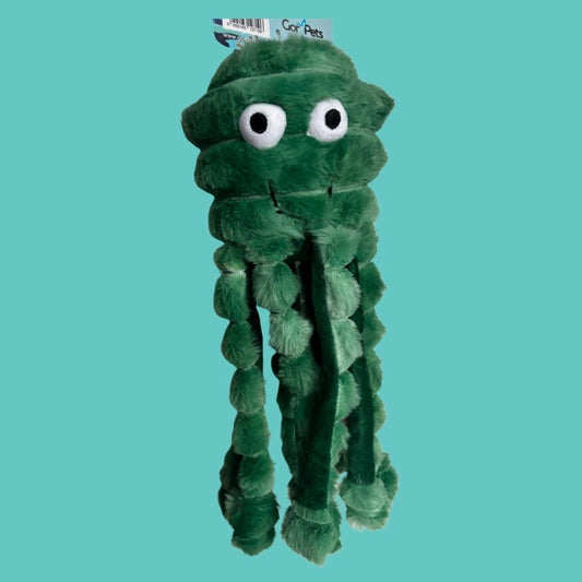 Gor Pets Plush Dog Toy Mommy Octopus GREEN
