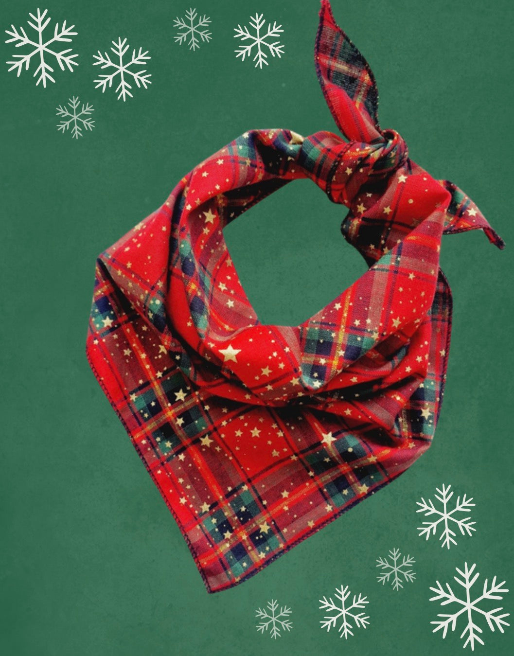 Christmas Tartan Bandana For Dogs