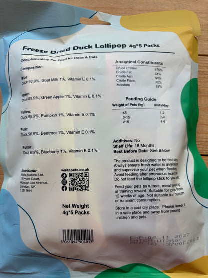 Waita Freeze Dried Lollipops For Cats & Dogs DUCK