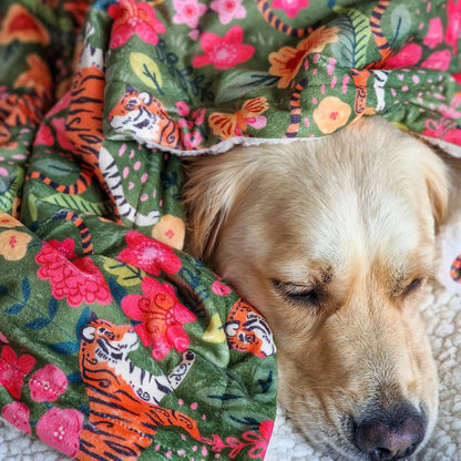Paw Print Boutique Pet Fleece Blanket Tiger