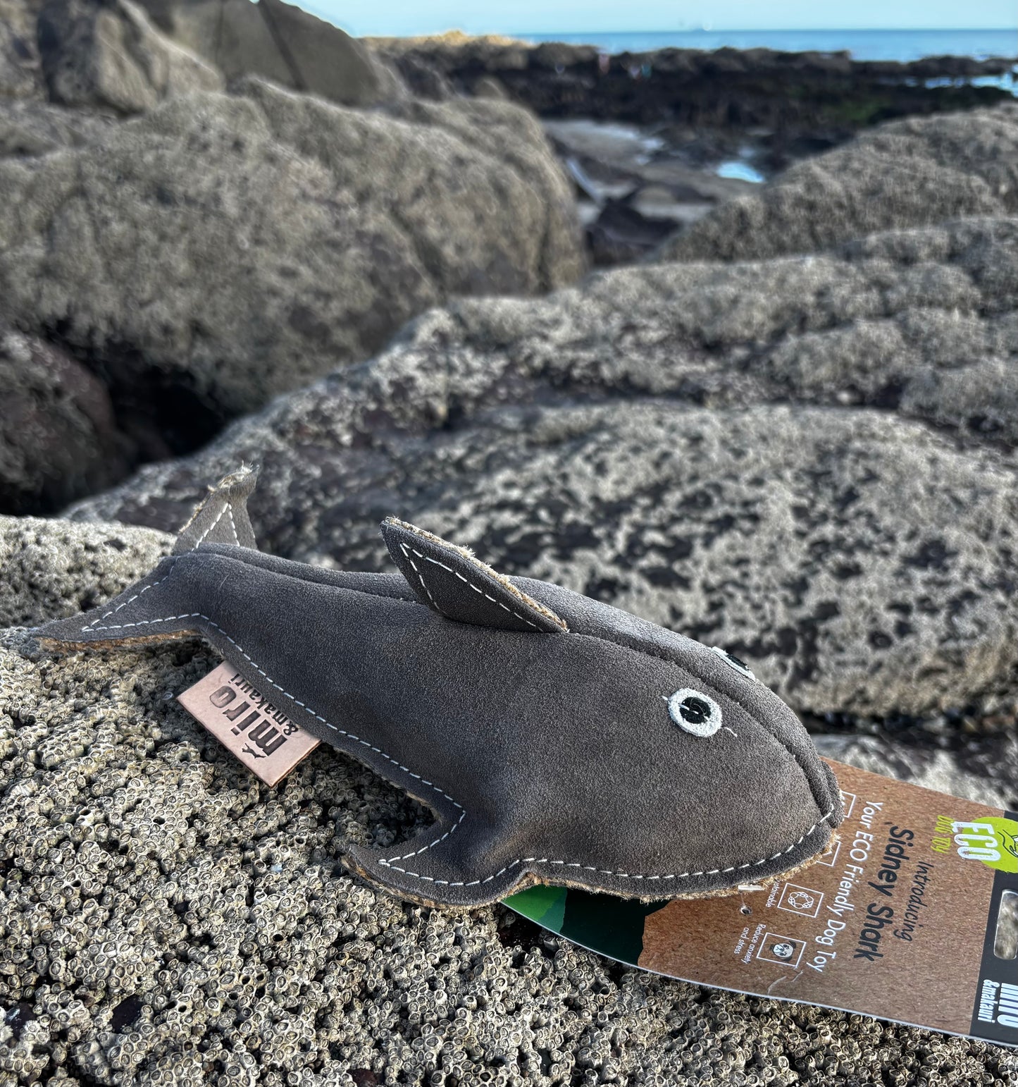 Sidney Shark- Eco Leather Dog Toy
