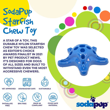 SodaPup Starfish Ultra Durable Nylon Dog Chew & Enrichment Toy