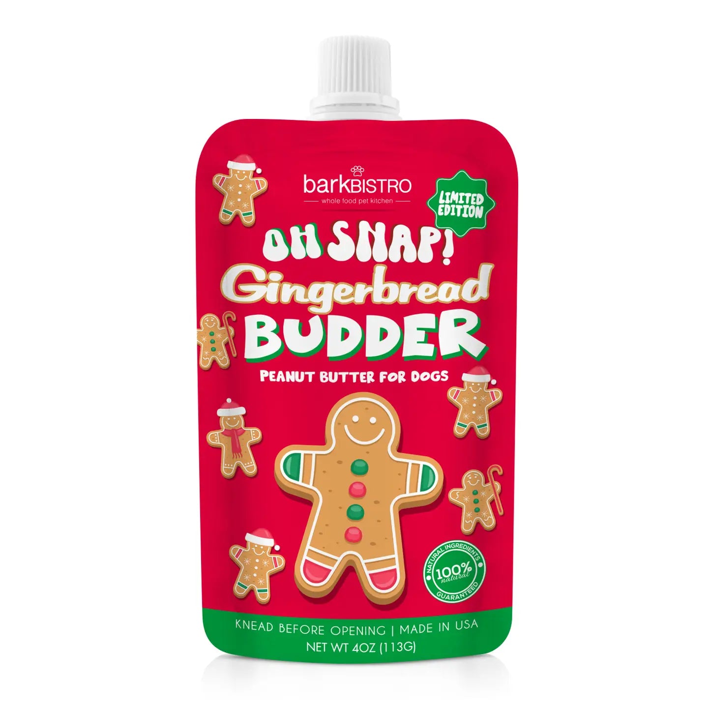 Limited Edition Oh Snap! Gingerbread Christmas Buddy Budder 113g