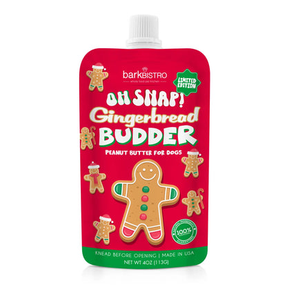 Bark Bistro Limited Edition Oh Snap! Single Gingerbread Christmas Buddy Budder 113g