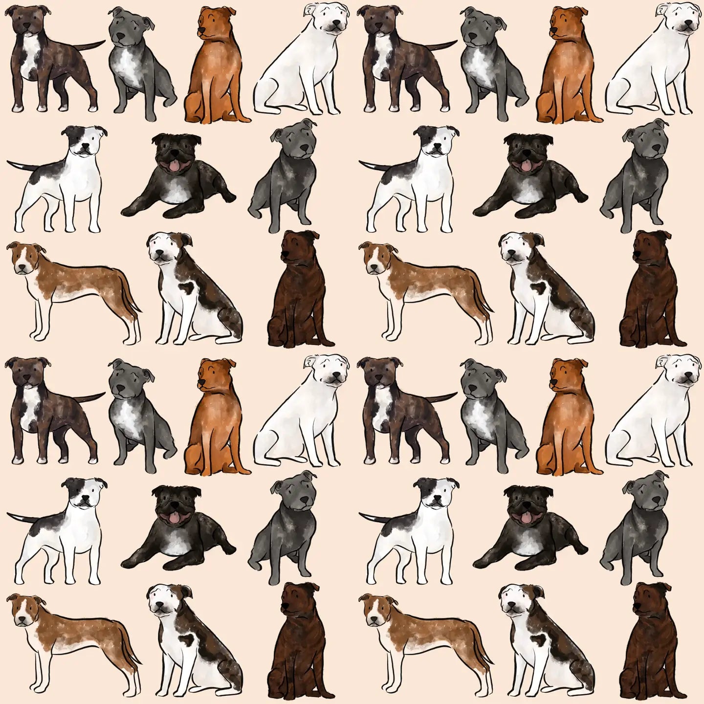 Paw Print Boutique Breed Design Dog Fleece Blankets
