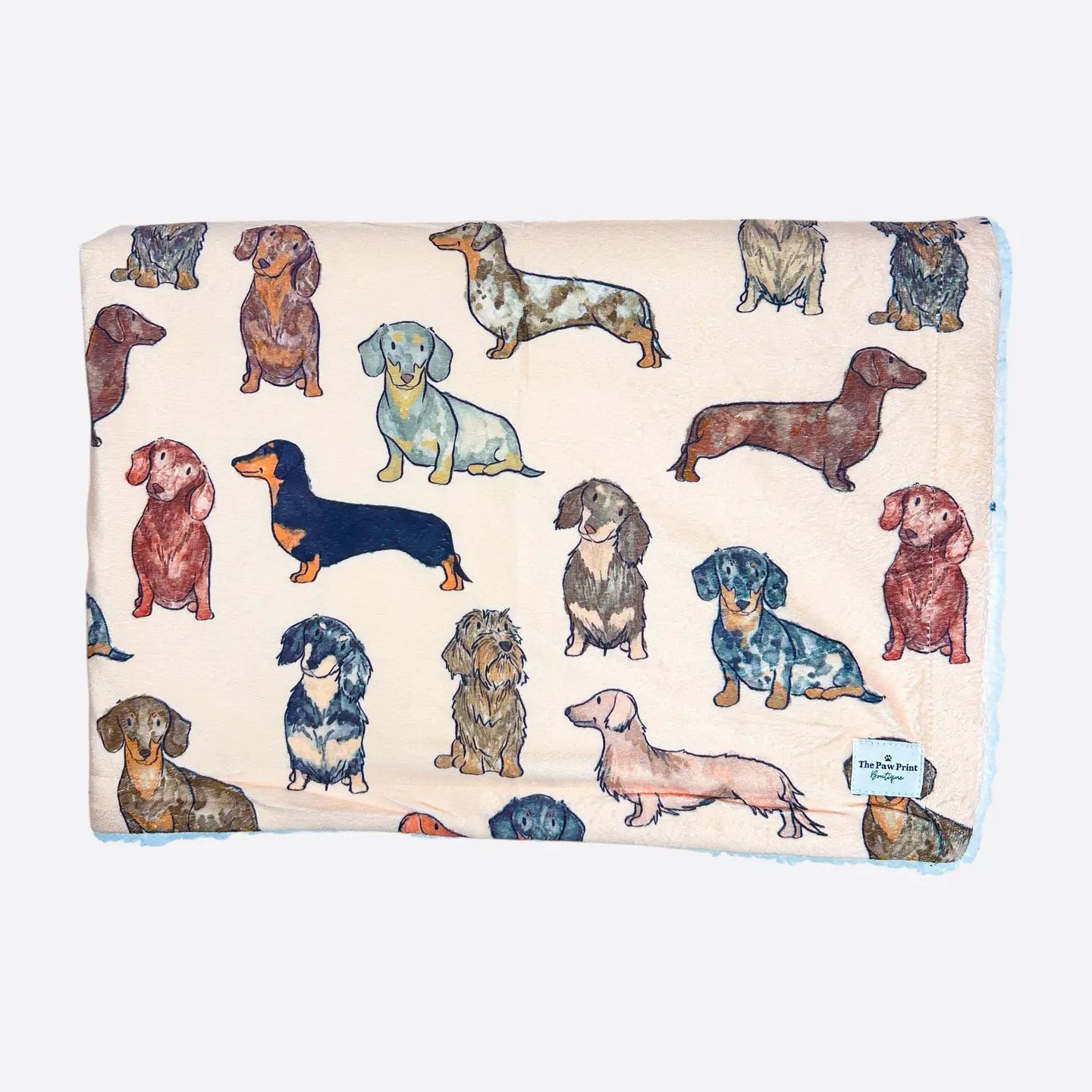 Paw Print Boutique Breed Design Dog Fleece Blankets