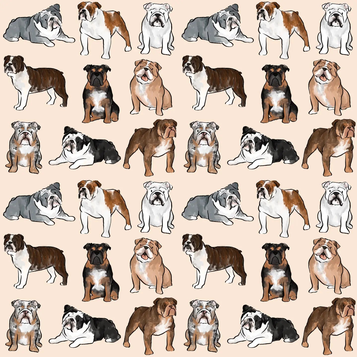 Paw Print Boutique Breed Design Dog Fleece Blankets