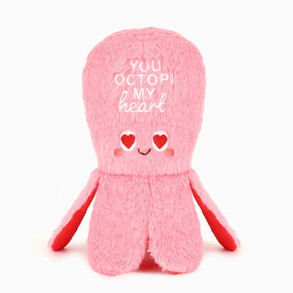 Hugsmart Pet - Woof Love | You Octopi My Heart Plush Dog Toy Valentines