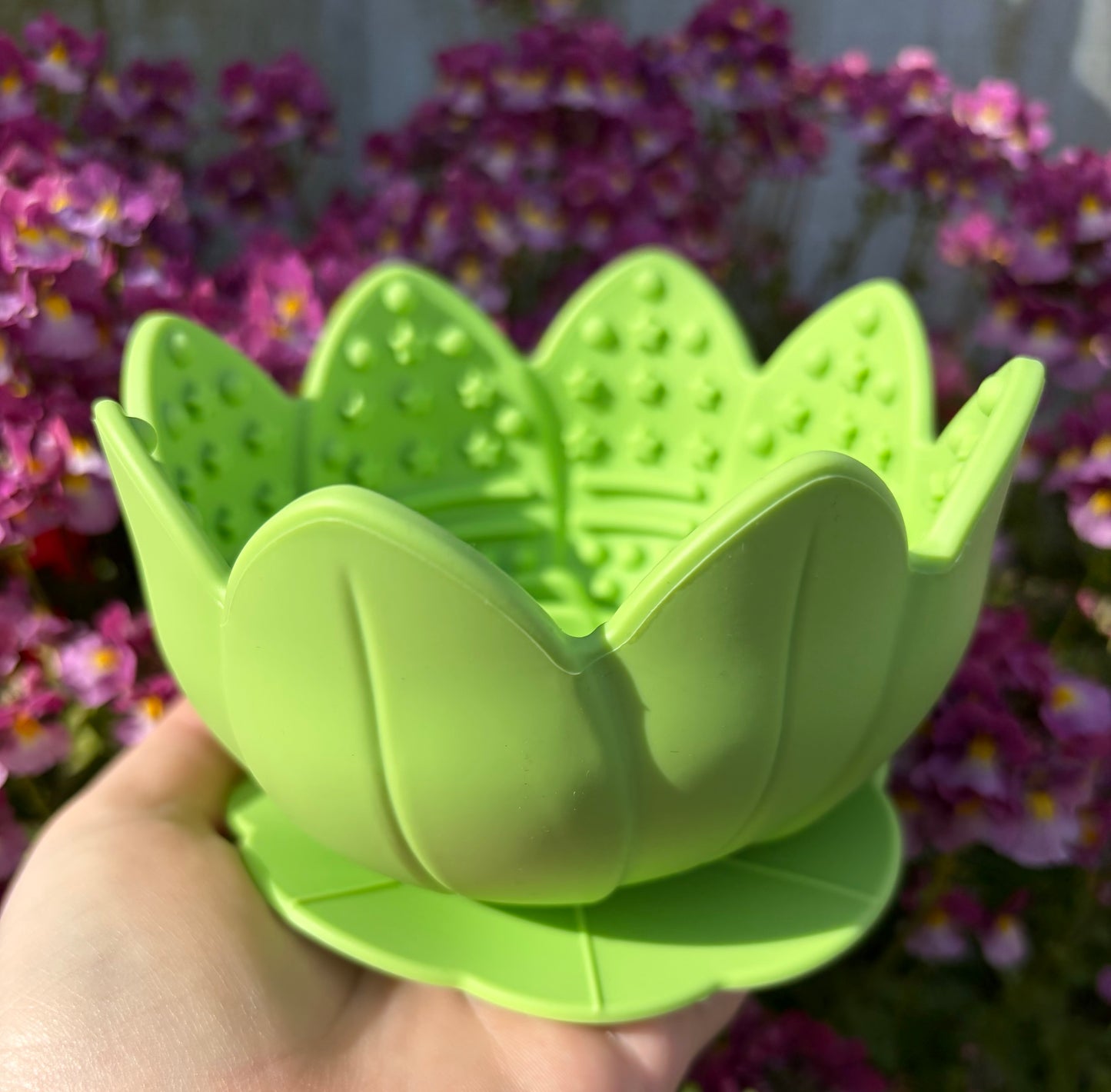 Green Lotus Dog Enrichment Slow Feeder & Licki Bowl