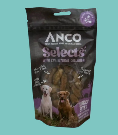 Anco Selects Collagen Turkey Bites Dog Training Treats 85g