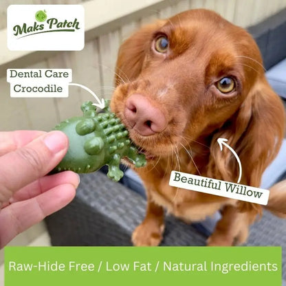 Veggie Dog Treat Dental Chews - Maks Patch "Croc Bites"